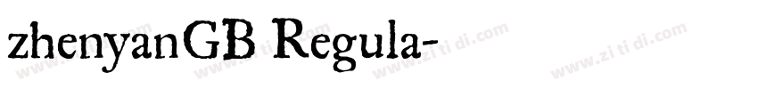 zhenyanGB Regula字体转换